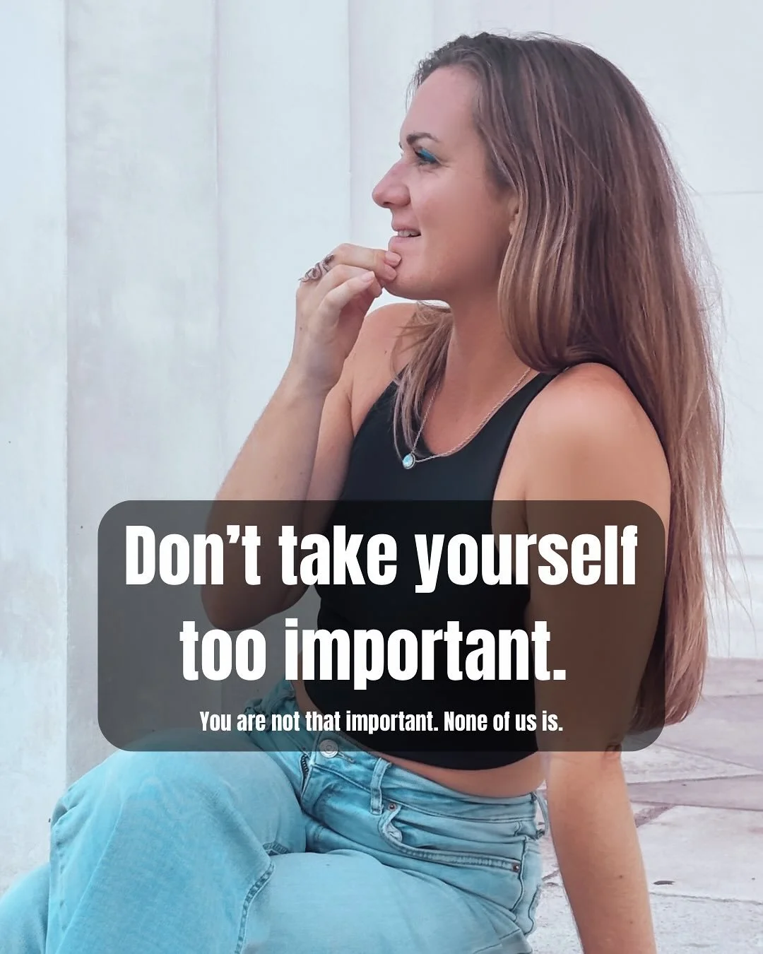 &ldquo;Don&rsquo;t take yourself too important.&rdquo;
It wasn&rsquo;t a criticism. It was a release.

A teaching that landed just as I was trying to be more - more successful, more spiritual, more &ldquo;on it.&rdquo; 
I didn&rsquo;t see how tightly