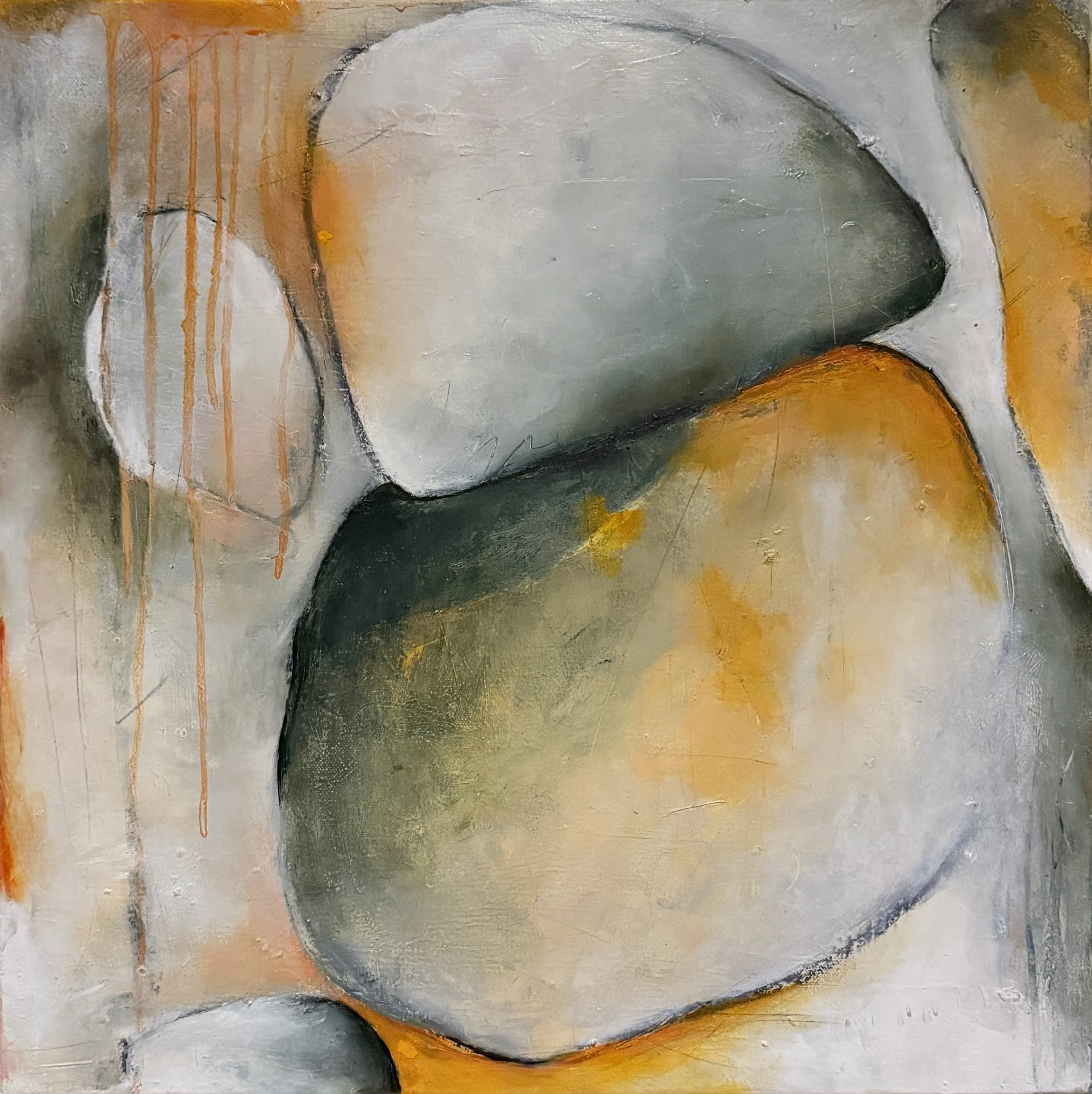 Group Chat, Oil on canvas, 18"x18"