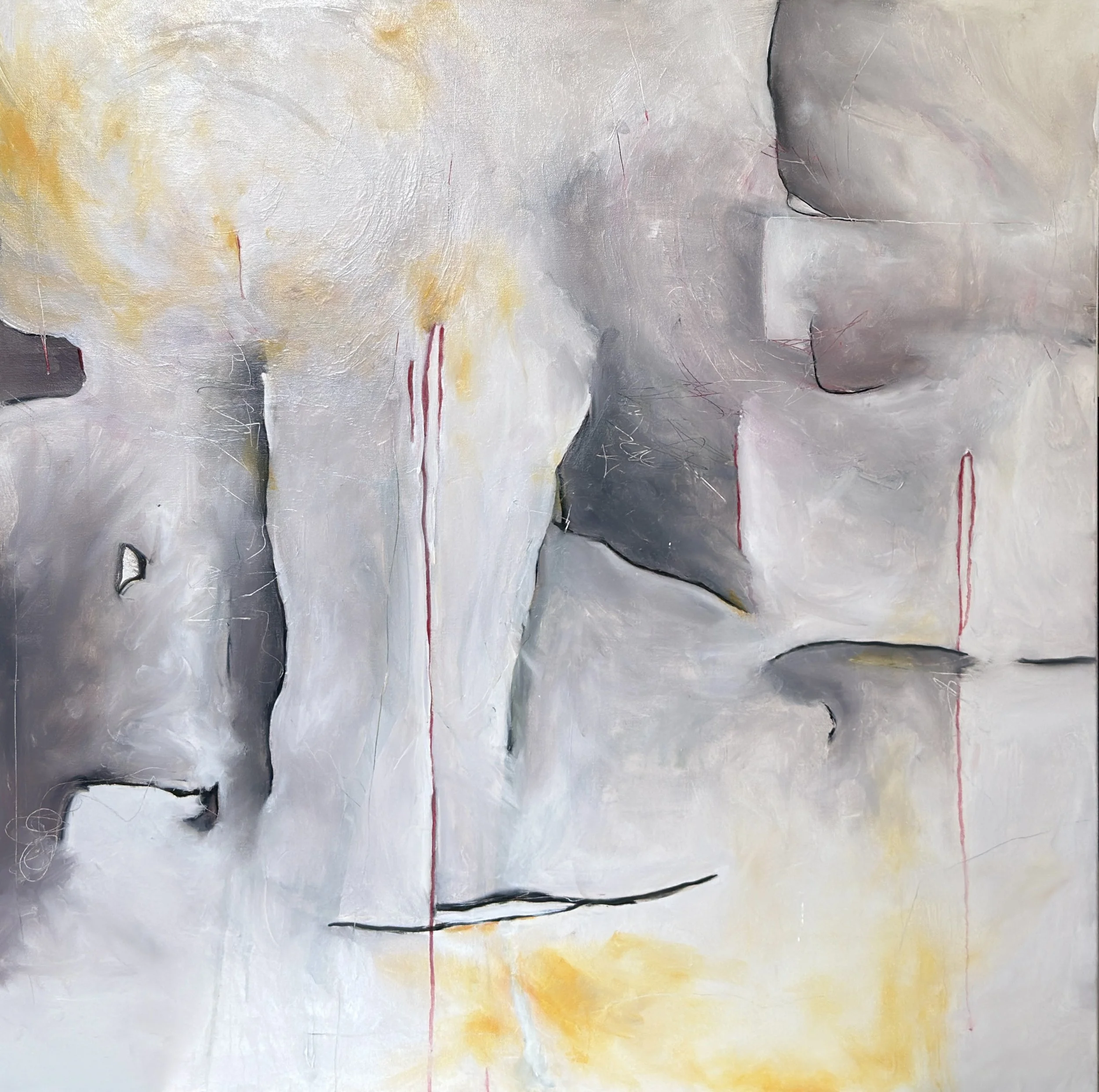 Oops, There It Goes, Oil on canvas, 36"x36"