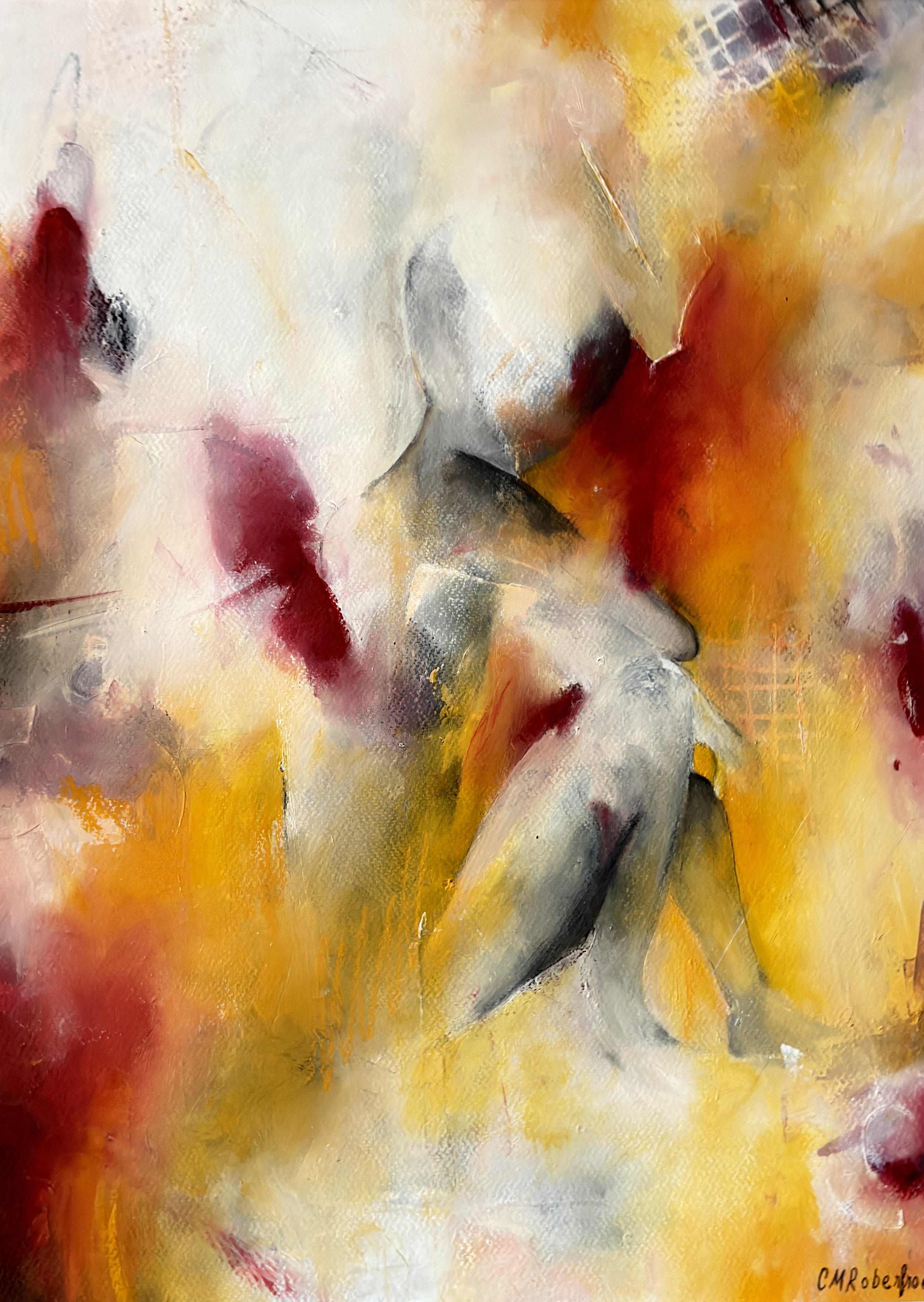 Somewhere Still, Oil on paper, 20"x16"