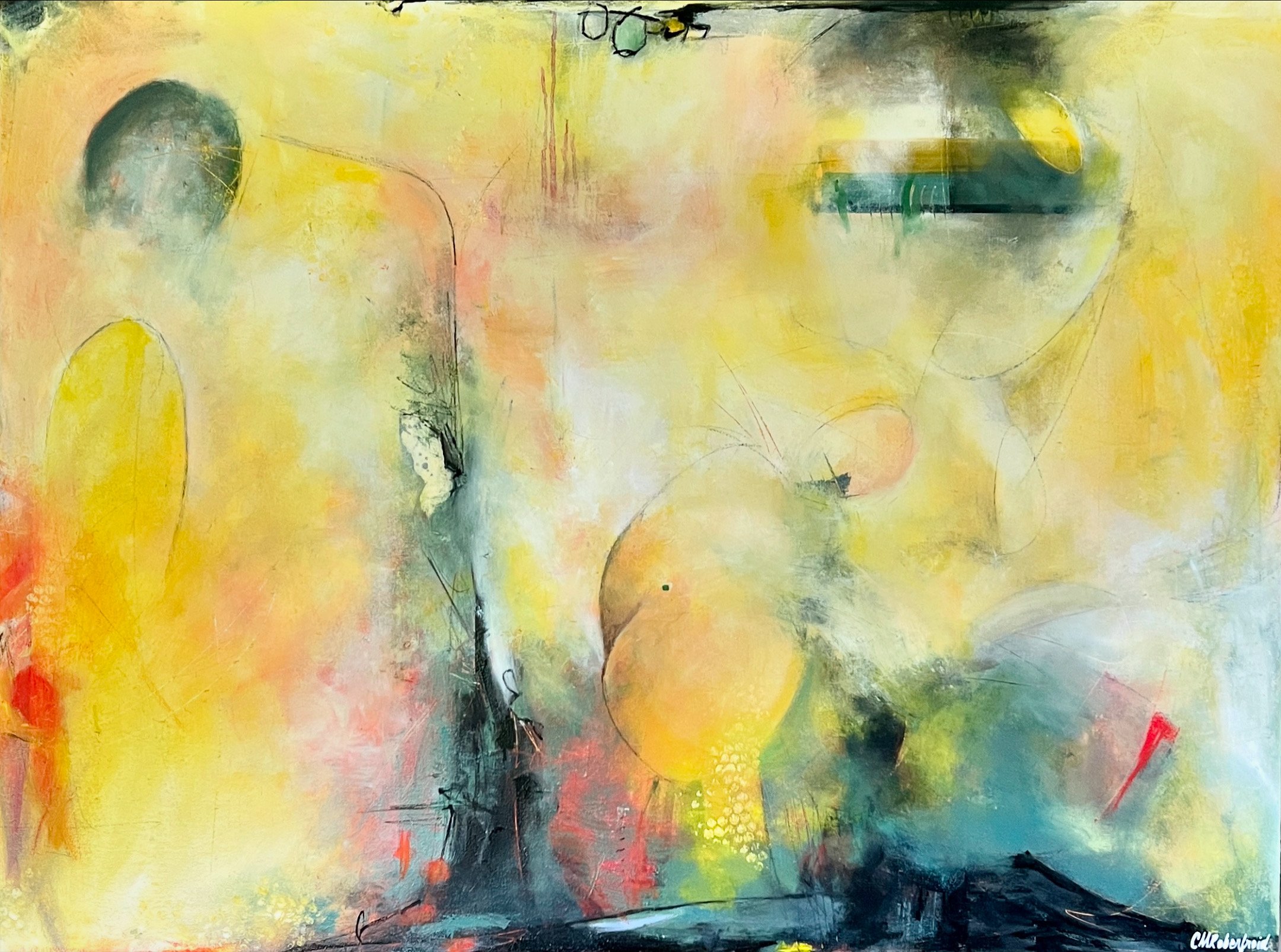 Conversations In Color, Oil, 36"x38"