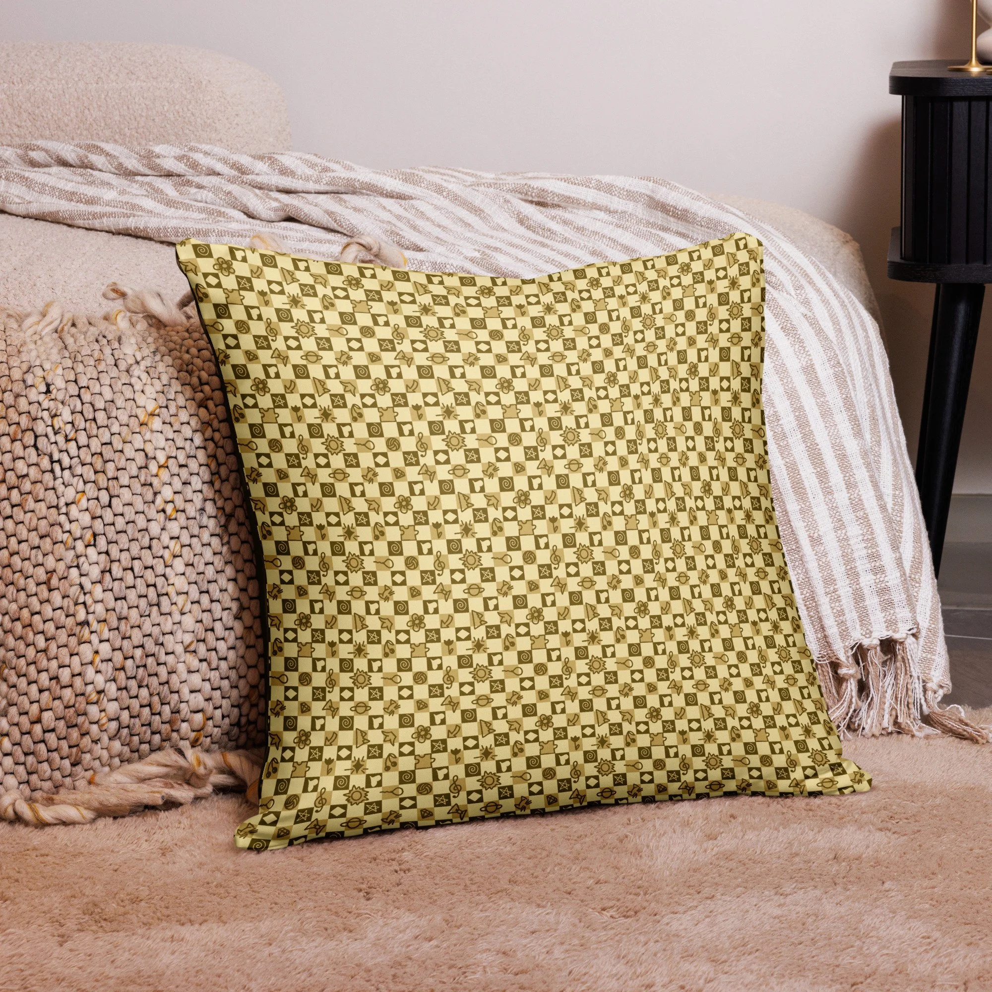 Neutral Doodle Pillow