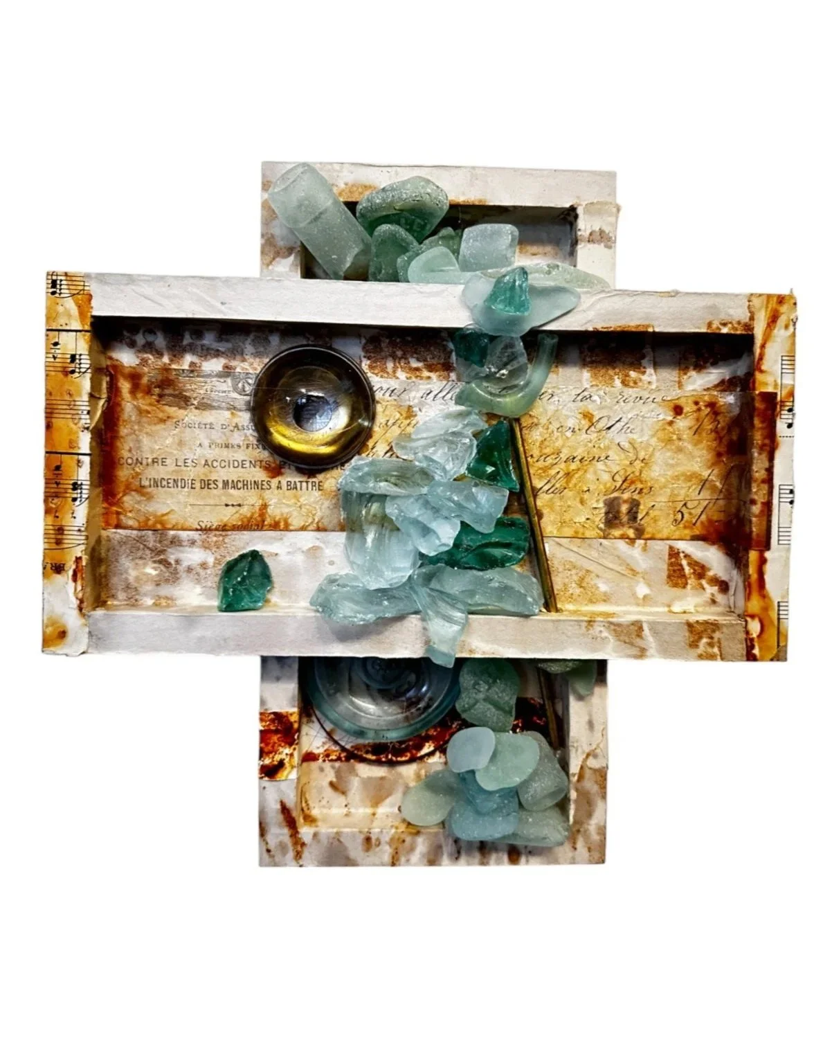 Ocean Glass 12"x12"x2"