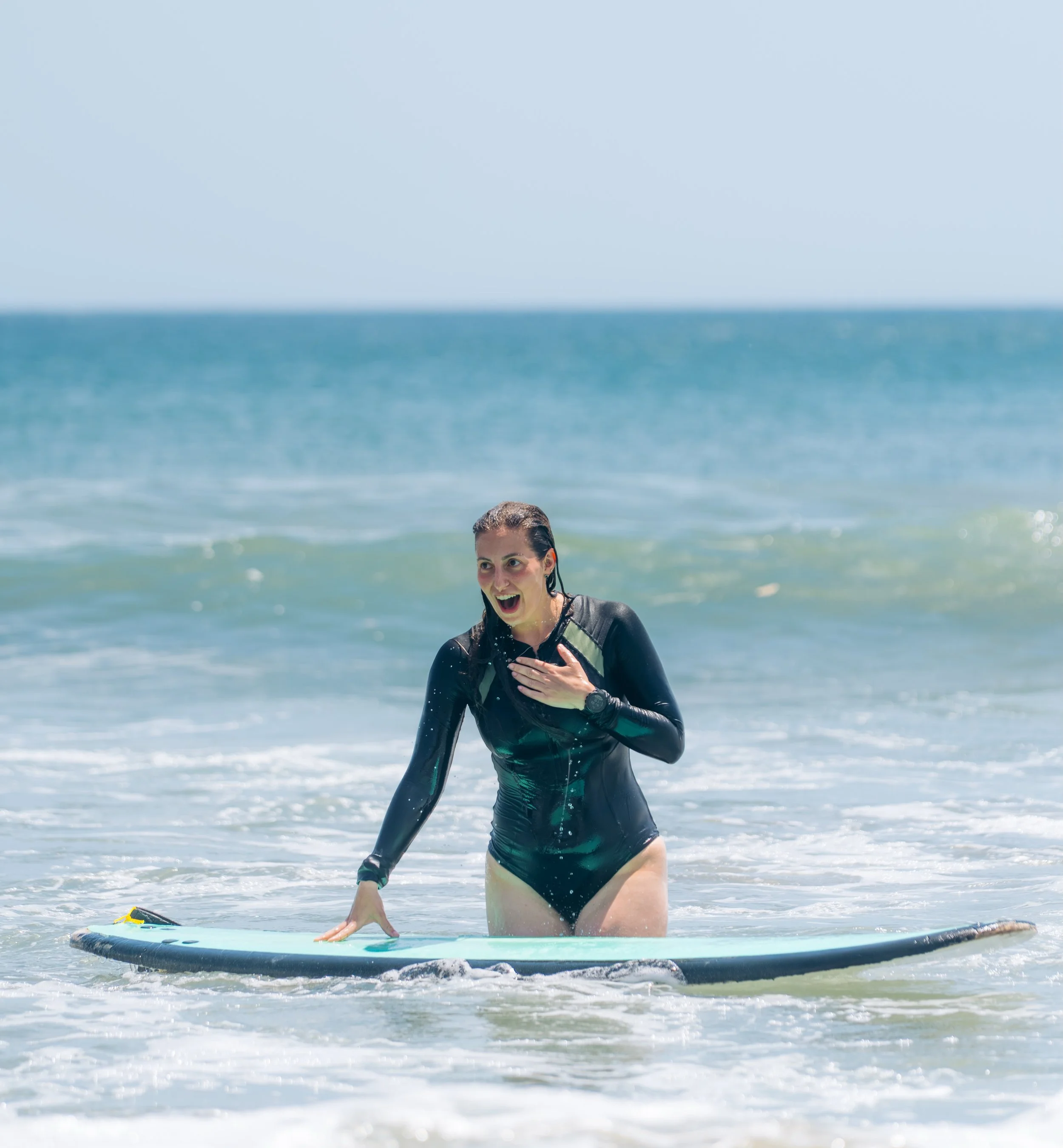 The feeling of catching your first wave!! 🌊🩵