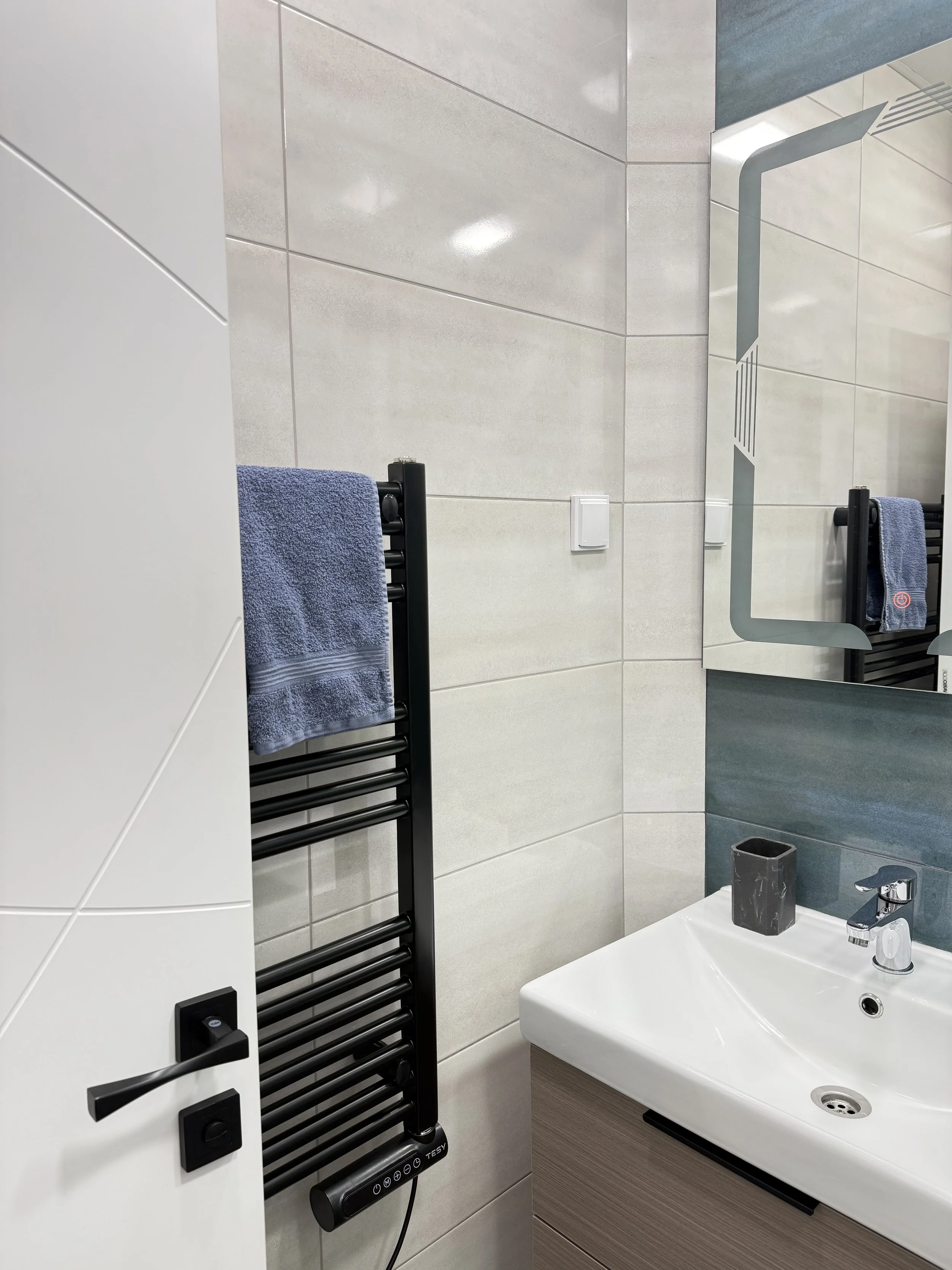 Towel rail in the bathroom