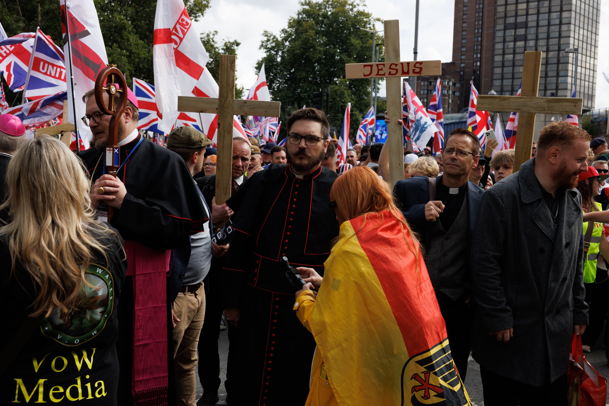 Right wing priests were there to support the Unite the Kingdom march