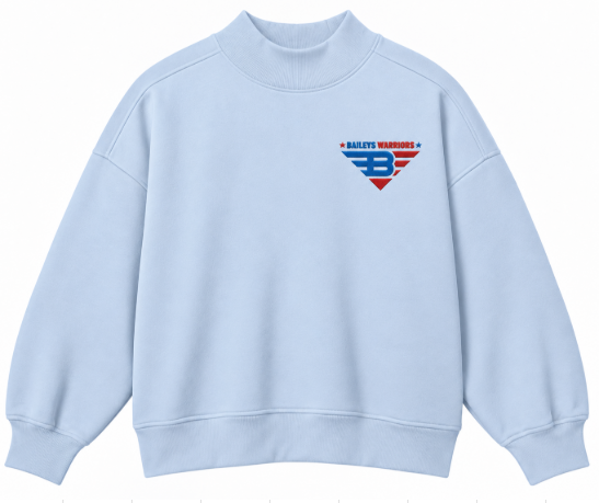 Blue Cashmere Diana Mock Sweatshirt