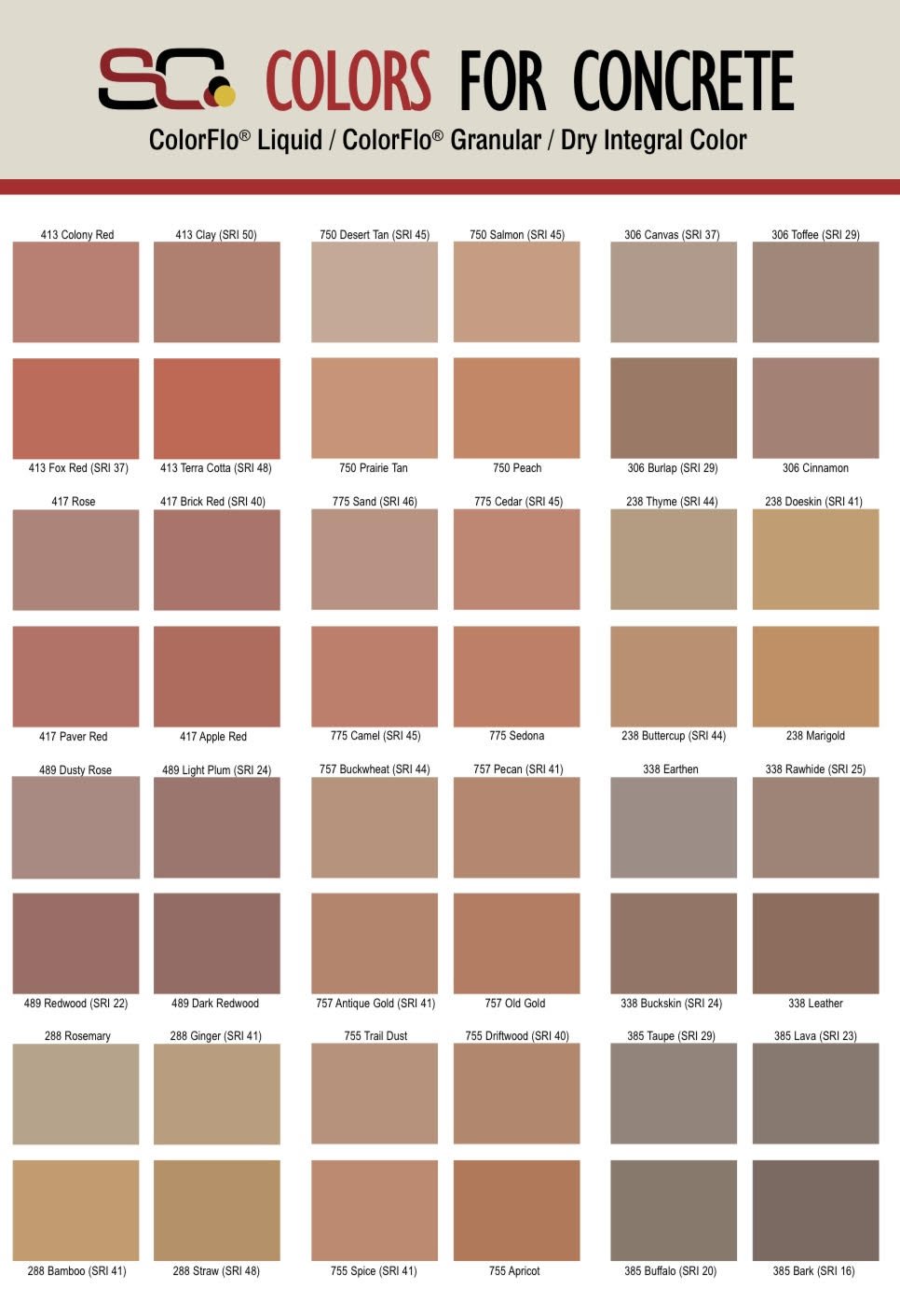 Color Charts — Prestige Home Construction LLC