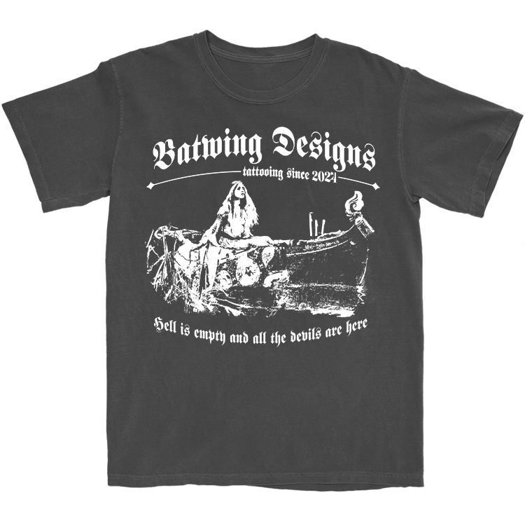 Batwing Tattoos Shirt - Black/Dark Grey