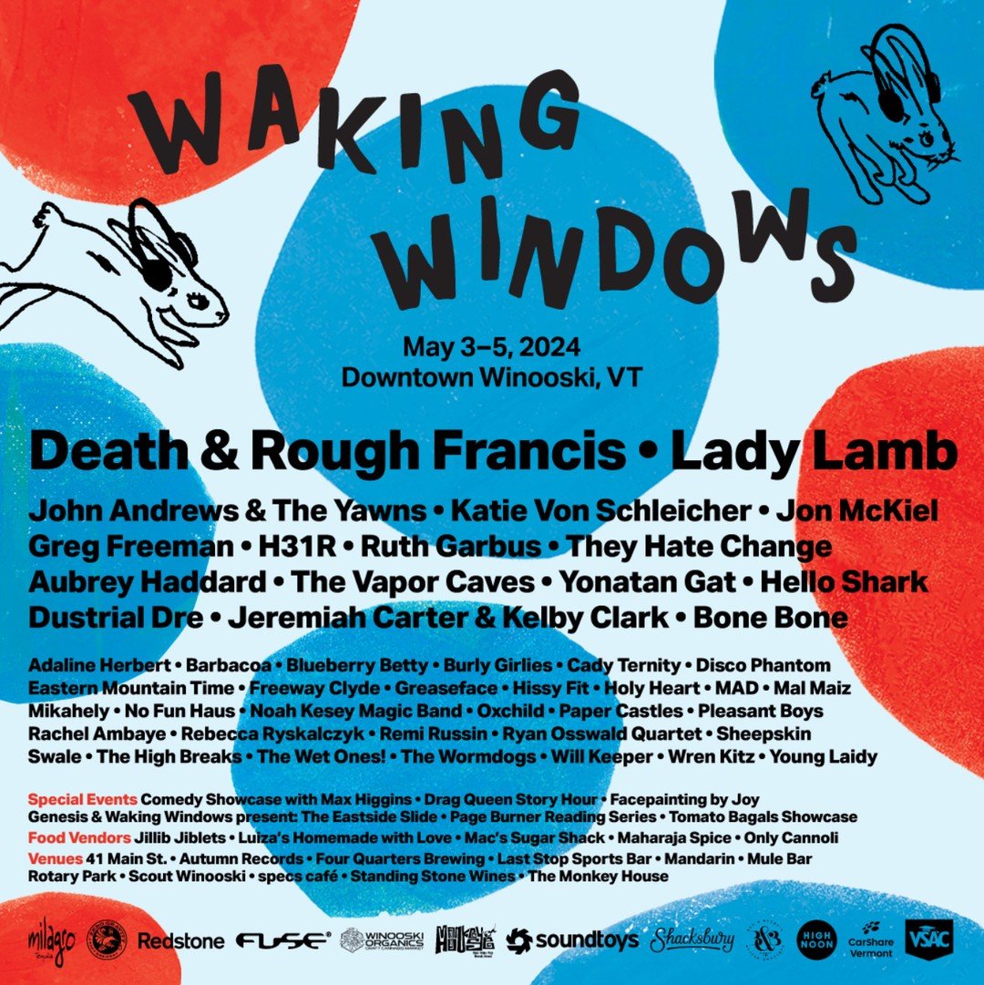 Excited to be added to the lineup for @wakingwindows this year 🐇 It's going to be a fun weekend of music, comedy, good food + drink n more 🤌

You can find me at the @mulebarvt on Saturday, May 4th, djing from 11:30pm-1am 🐆 

Ticket 🔗 in bio 

Hop
