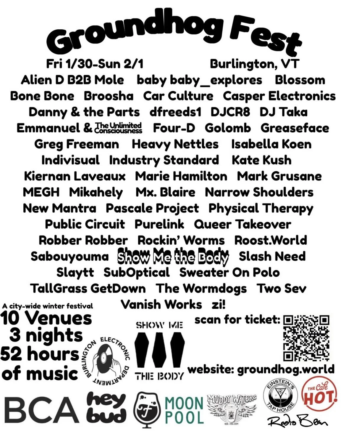 Really looking forward to being a part of this epic lineup for Groundhog Fest! 

You can catch my set on Friday 1/30 from 11pm-1am at 405 Pine 

A big thank you to @roost.world for organizing this ✨

Get tickets before they sellout at Groundhog.World