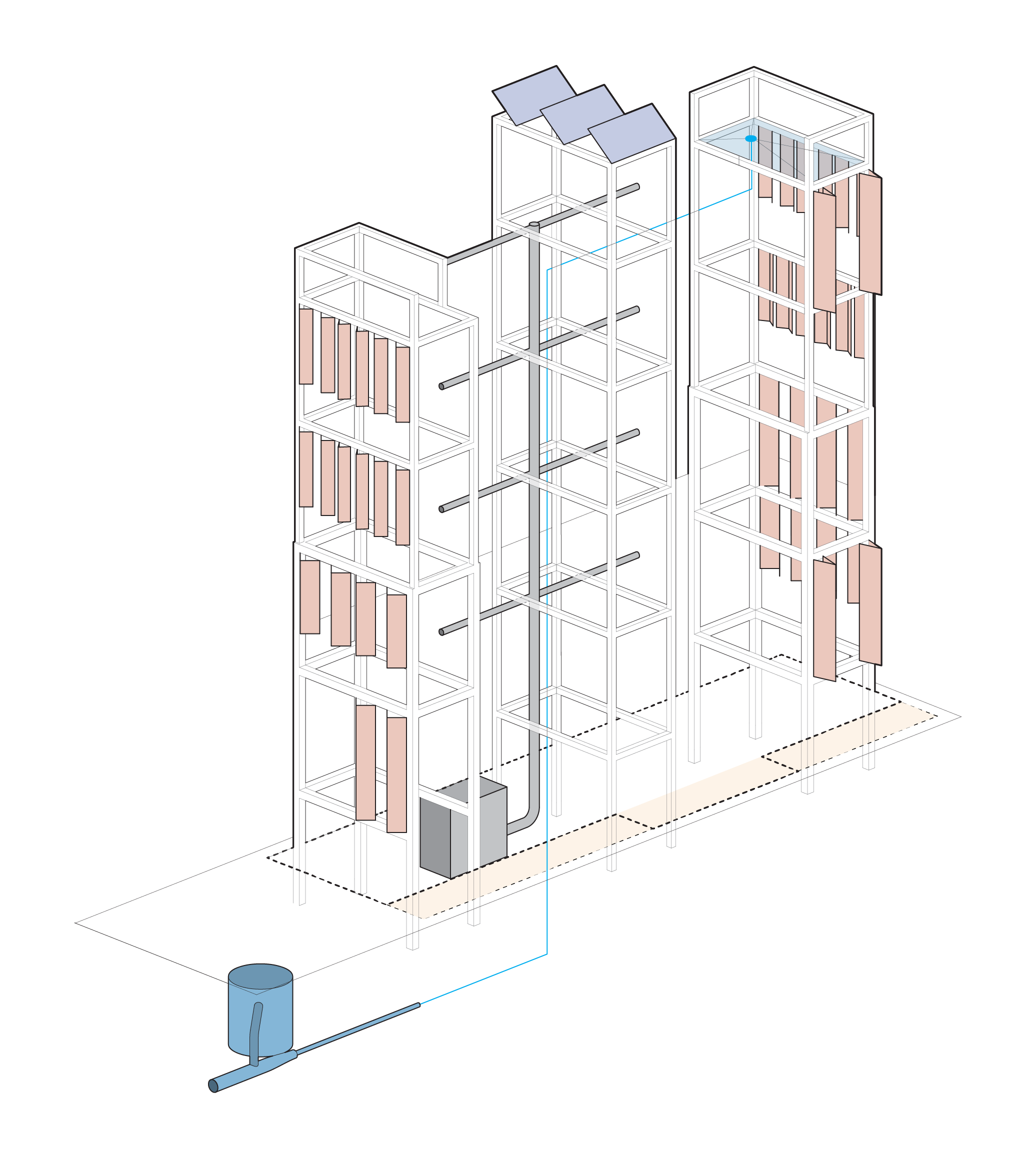 Environmental systems include; solar panels, storm water systems, and shading panels.