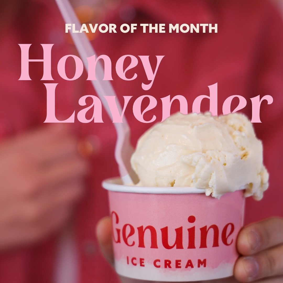 Buzz on over for a scoop of our sweetest flavor of the spring: Honey Lavender! 🐝🩷