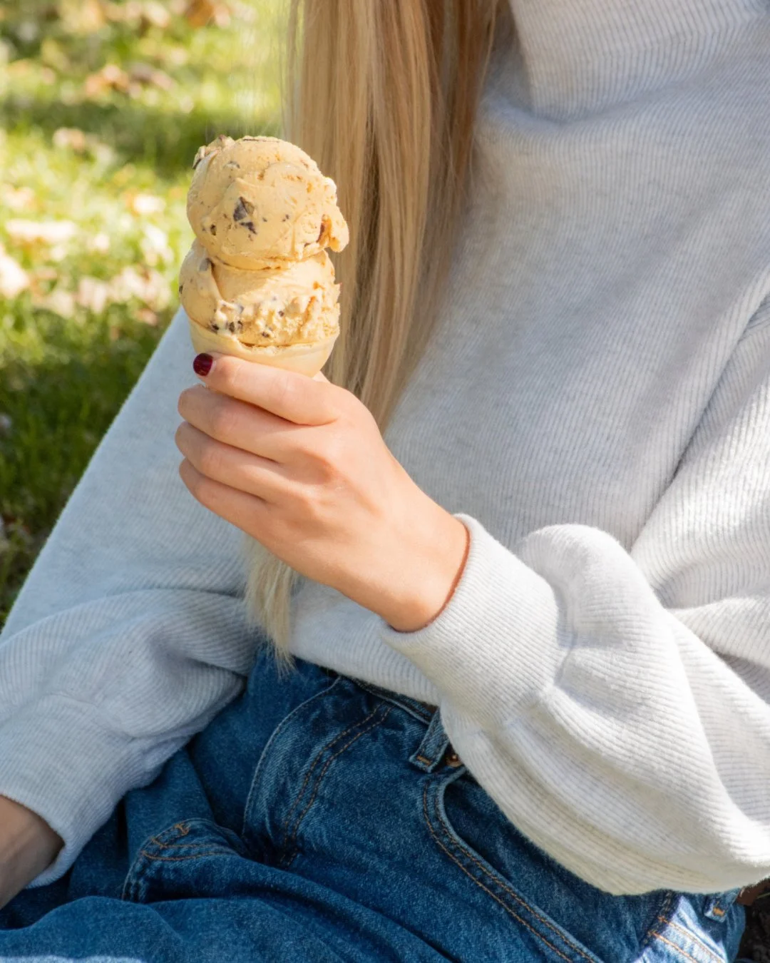 Sweater weather calls for pumpkin scoops and getting cozy with a cone. 🍦 Stop by the shop this season and make Genuine part of your fall traditions.⁠