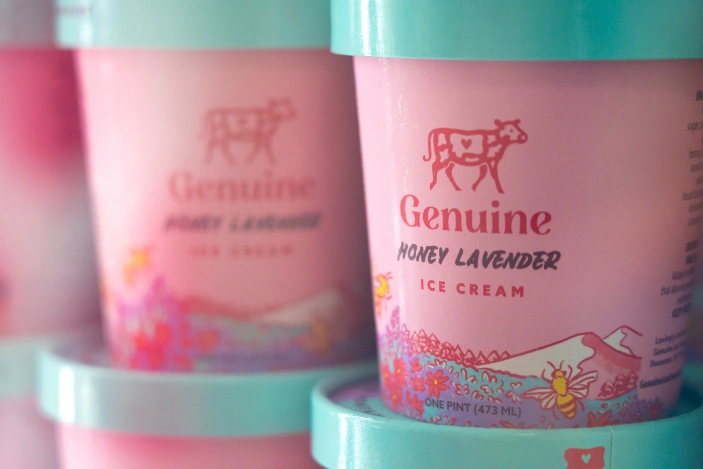 Floral. Warm. A little fancy. 🌸🍯 Our Honey Lavender is made with real lavender steeped in milk and finished with honey for the most delicate, dreamy scoop. Grab a pint &mdash; because one scoop is never enough.