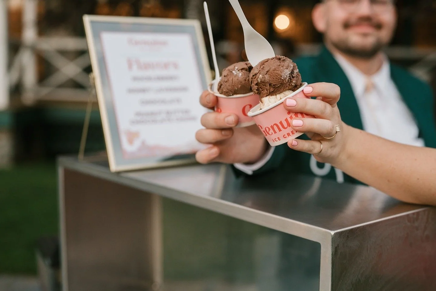 Cheers to love &mdash; and to the couple who said "I do" to ice cream at their wedding. 🥂🍦 Honestly the best decision they made. Link in bio to book us for yours!