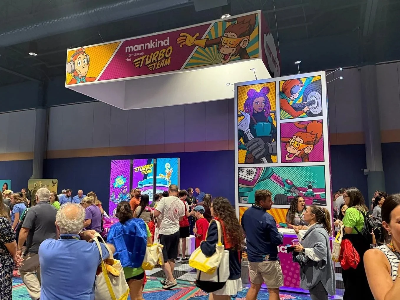 CWD congress booth design (character development, wall layout and design, medical affairs poster, and printed collateral) | Role: Co-Designer with the Creative Lead