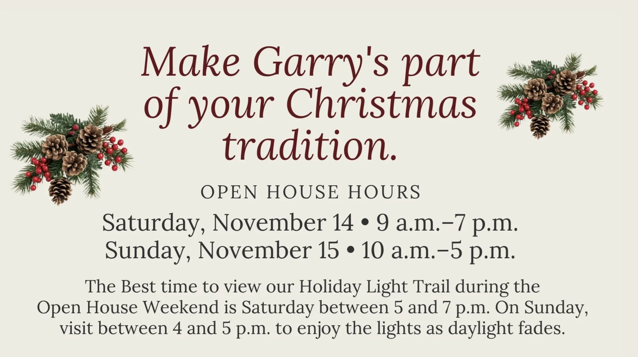 Christmas Open House- Garry’s Garden Gallery