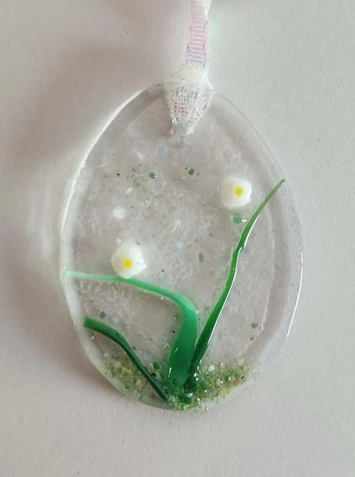 White Florals Suncatcher