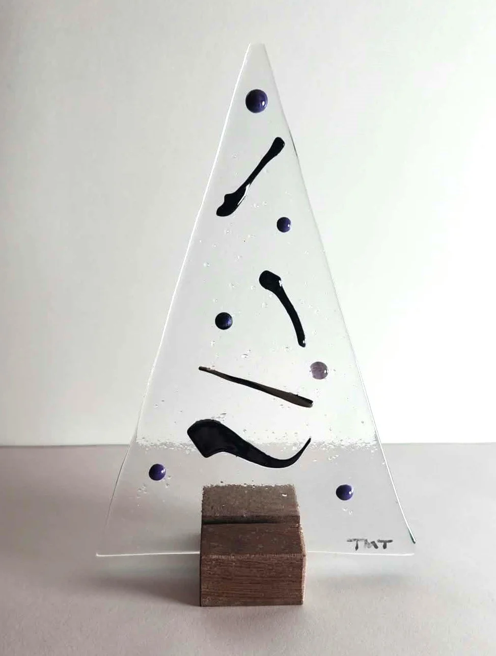 Moody Mix Freestanding Fused Glass Tree