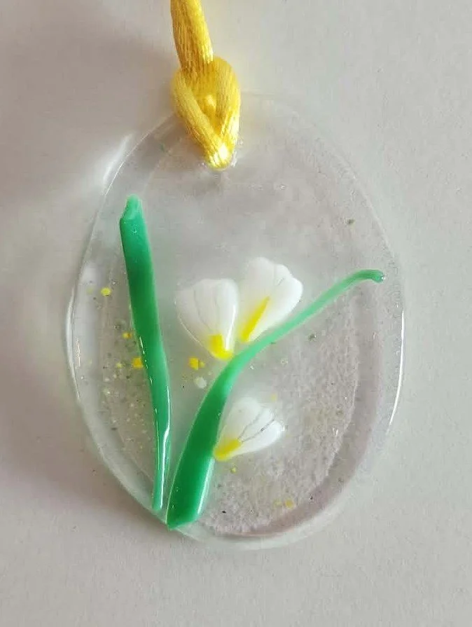White Florals Suncatcher
