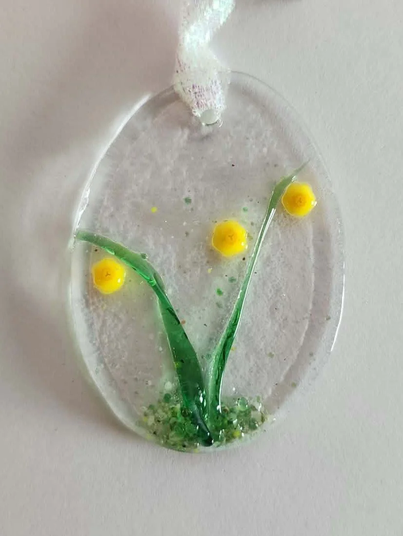Yellow Florals Suncatcher