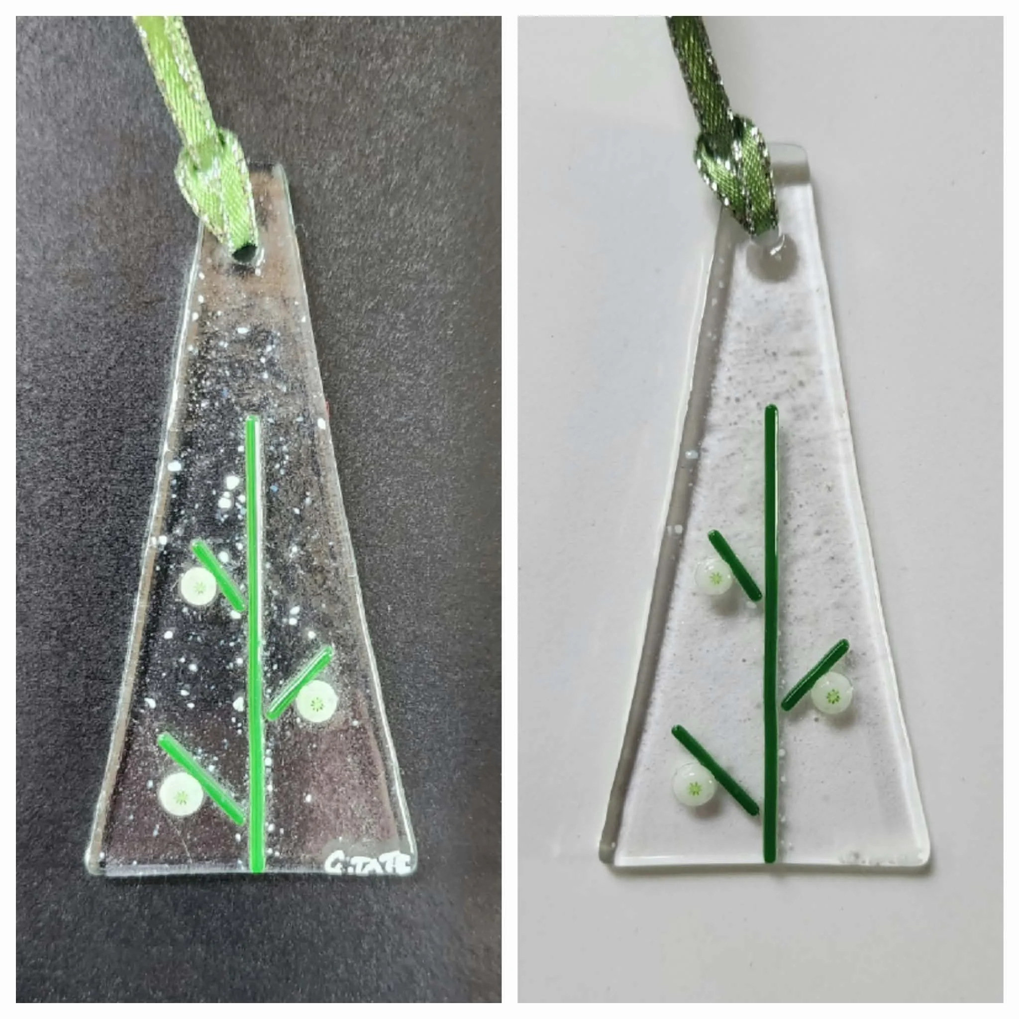 Branch Tree Ornament - Fused Glass
