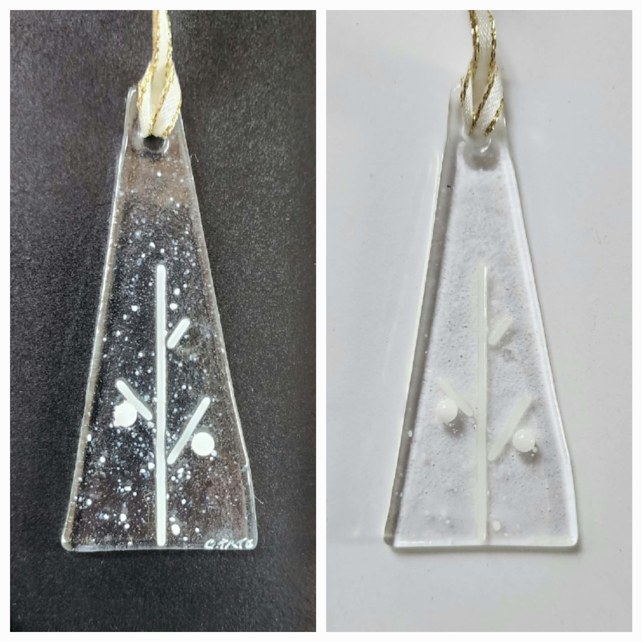 Branch Tree Ornament - Fused Glass
