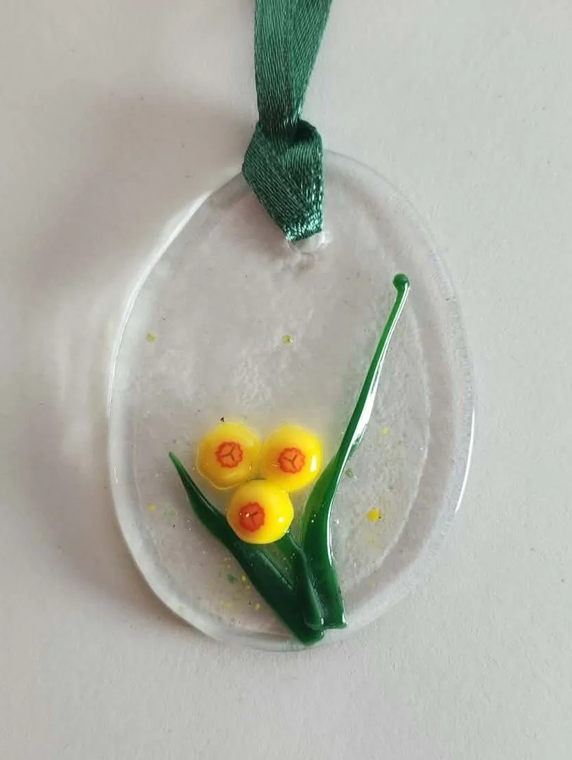 Yellow Florals Suncatcher