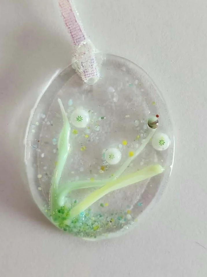 White Florals Suncatcher