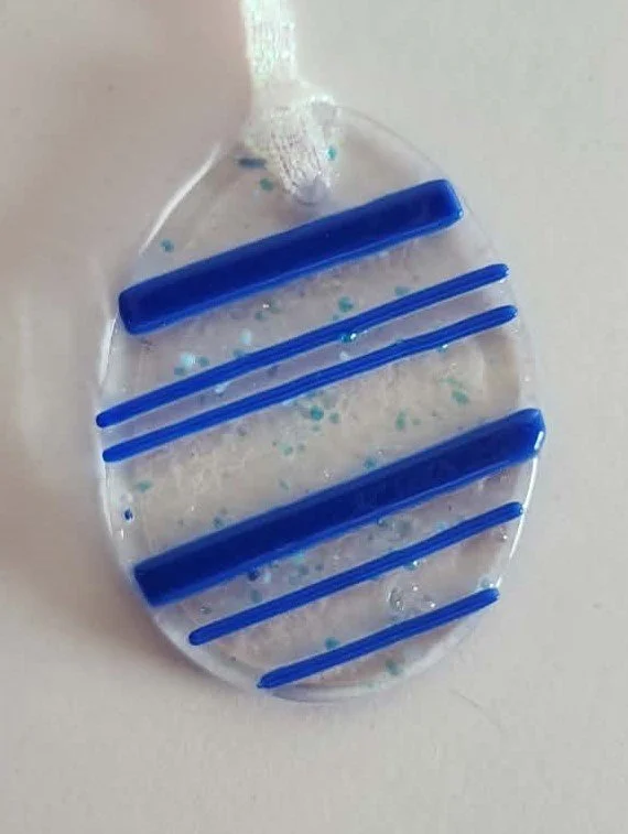 Blue Stripe Suncatcher