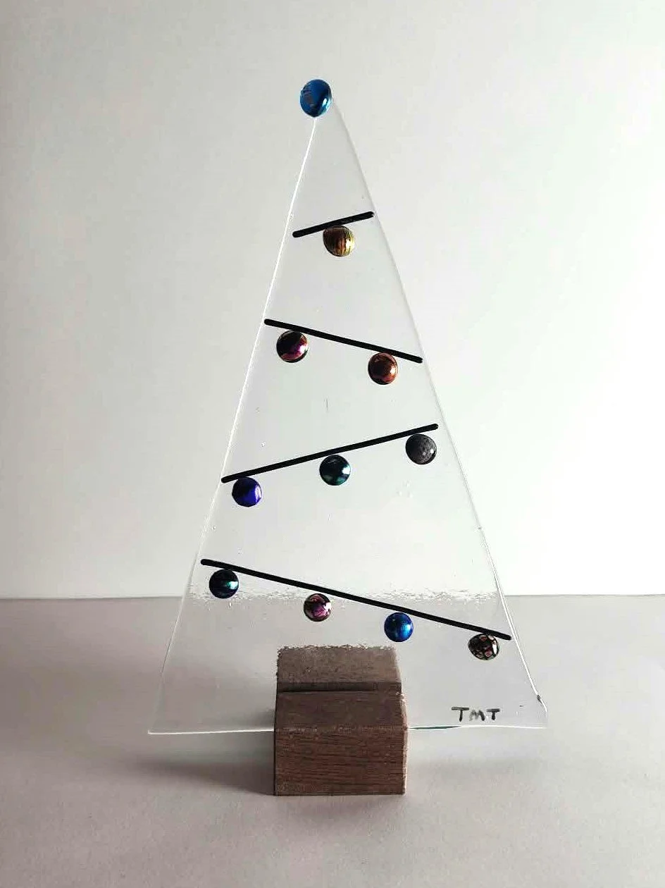 Moody Garland Freestanding Fused Glass Tree