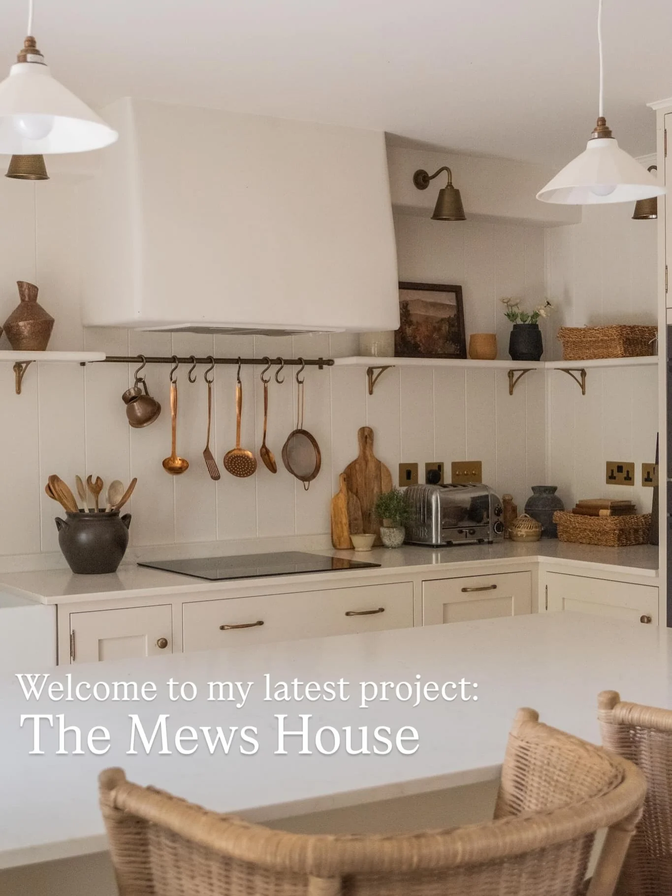 I&rsquo;m excited to share a first look at my latest project, a cosy and refined mews house in Hampshire.

The kitchen was redesigned to feel warm, grounded and quietly elegant. I reworked the layout, introduced subtle heritage details and paired the