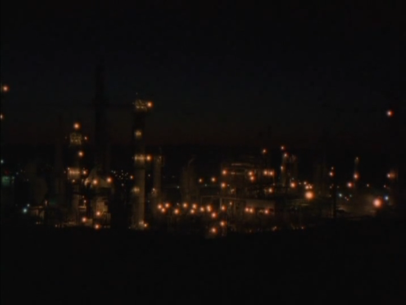 Oil refinery - night