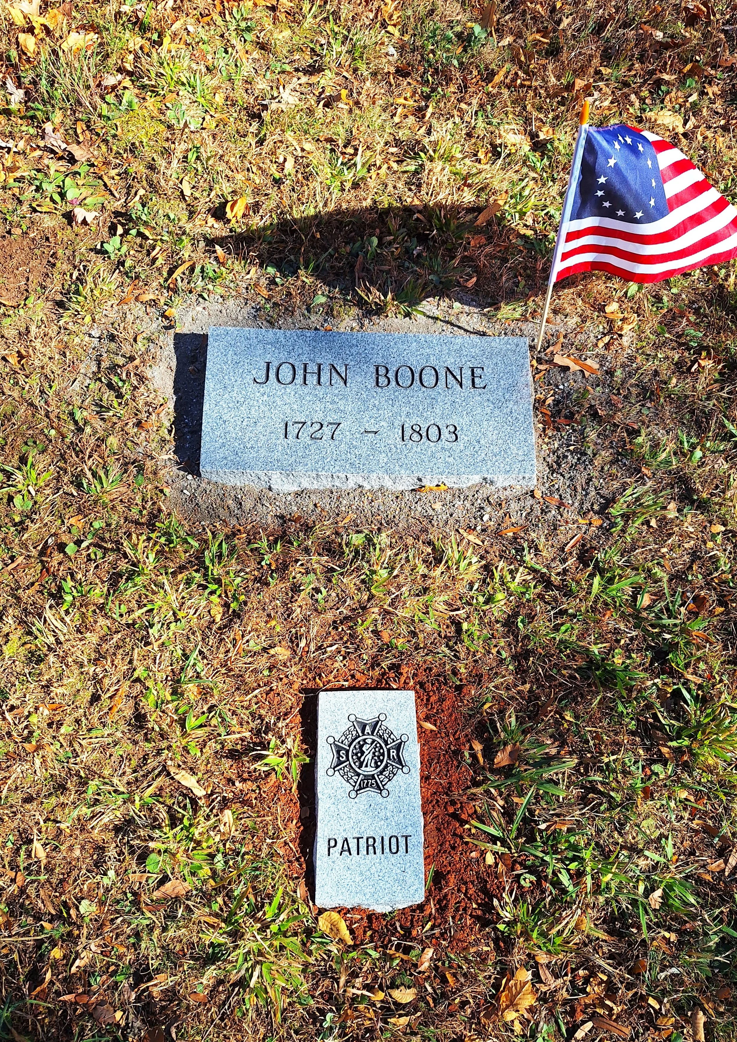 Photo of John Boone's grave at Joppa by RA Crum 2025