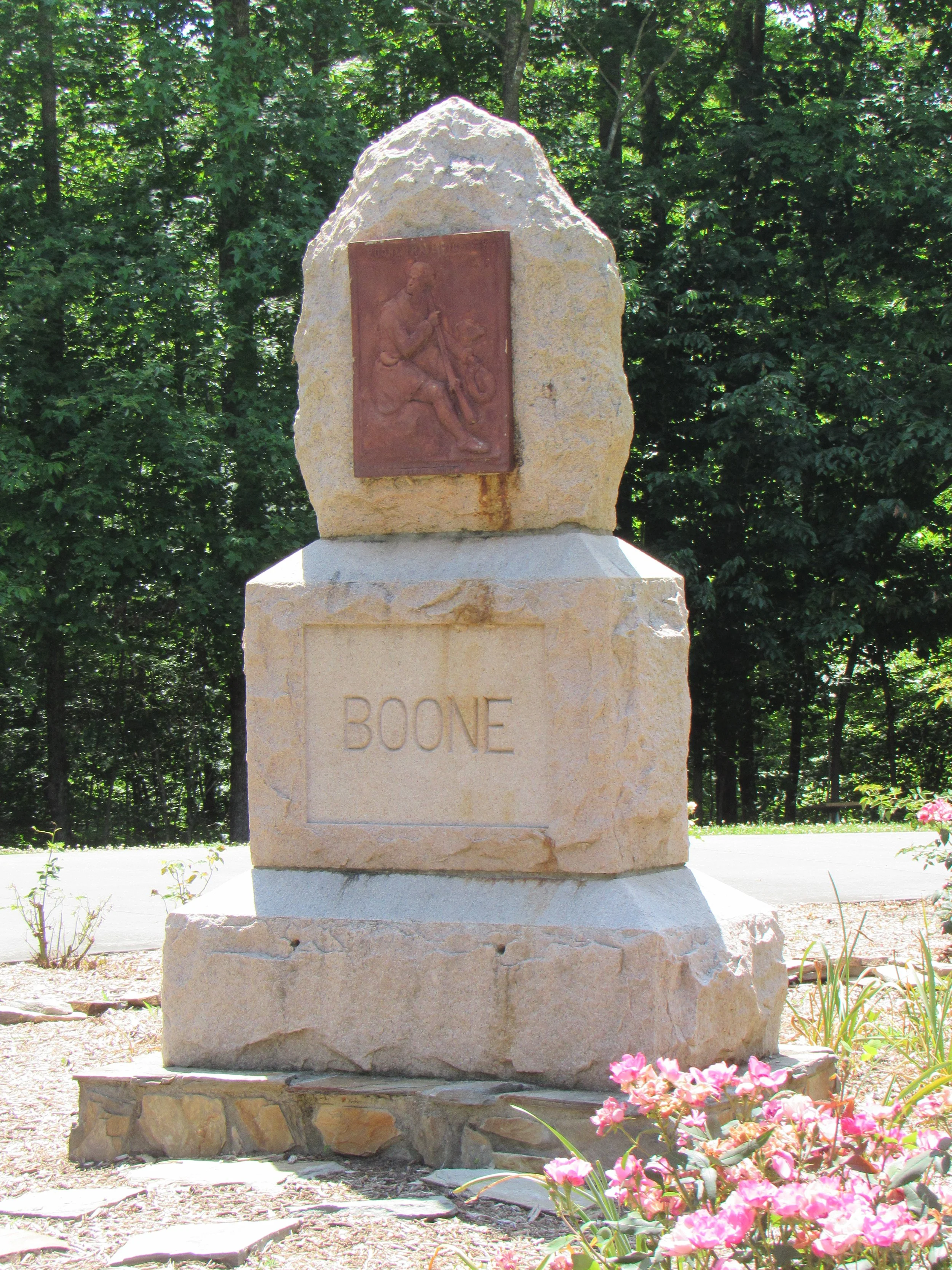 Boone Marker at Boone Cave Park. Photo by RA Crum