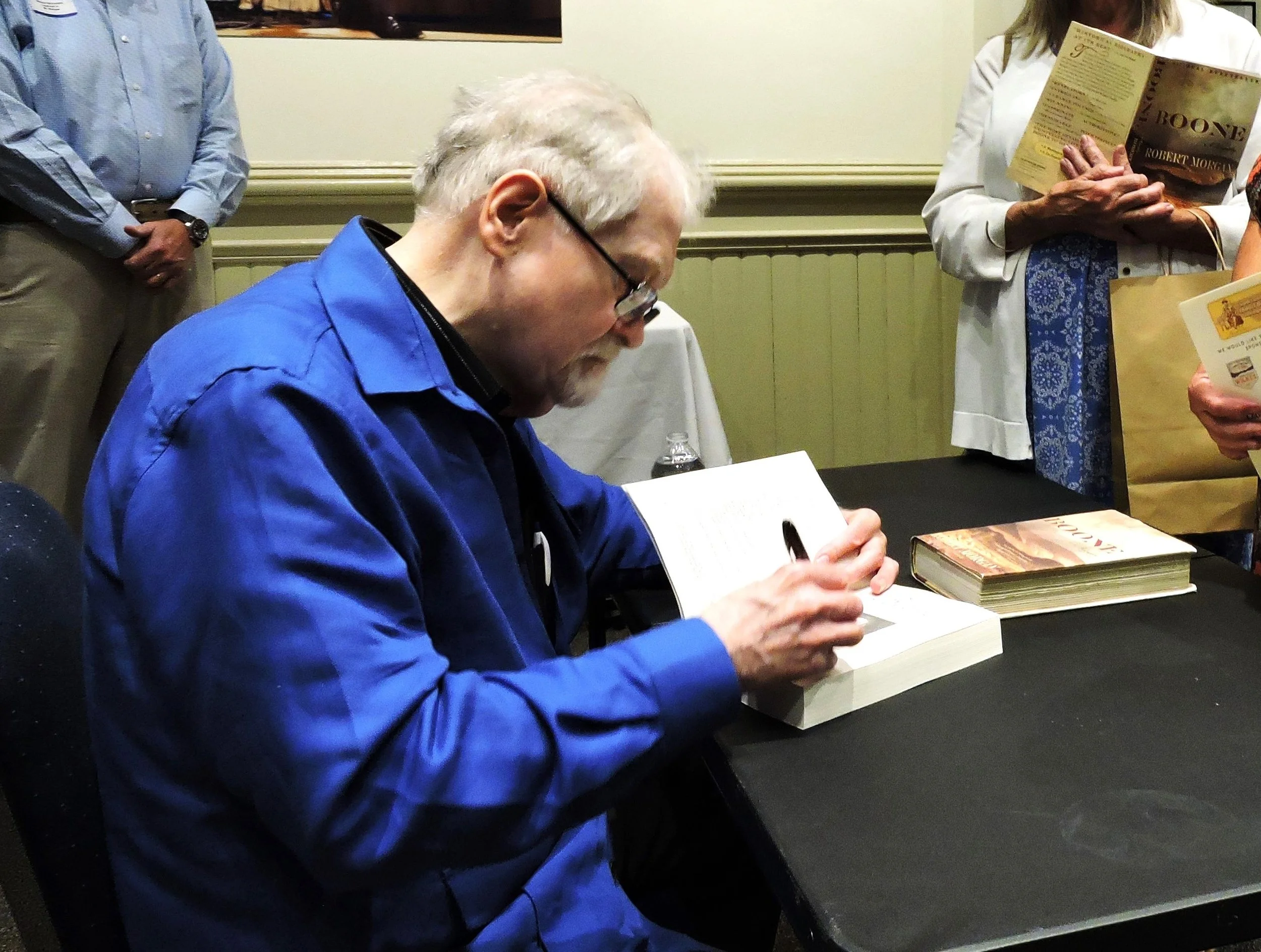 Morgan signing books - RA Crum photo
