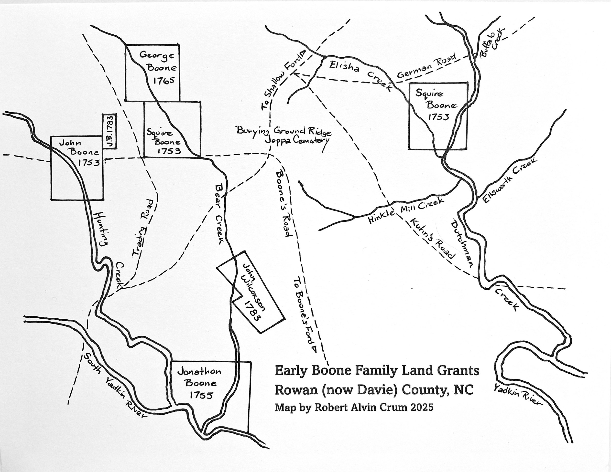 Land Grant Map. Robert A Crum copyright 2025.