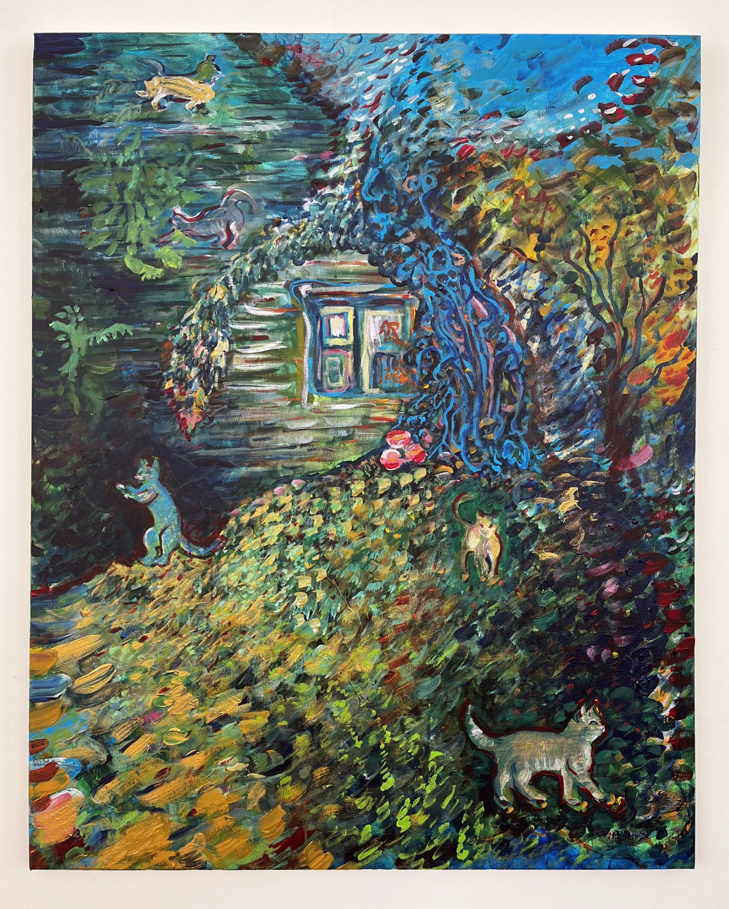 Next Door, 2025, acrylic on canvas, 30 x 24 inches