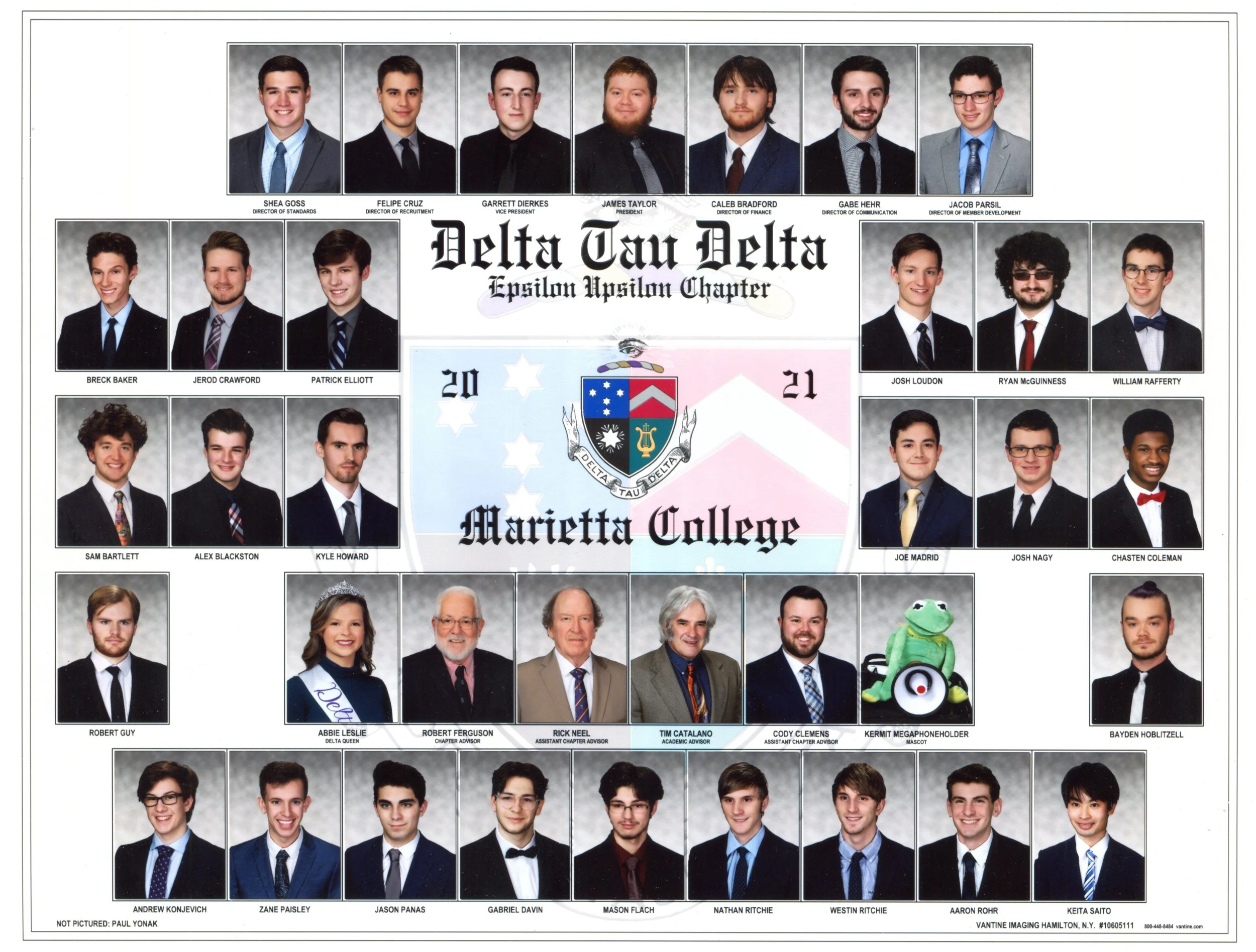 Delta Tau Delta Epsilon Upsilon Chapter photo composite from 2021