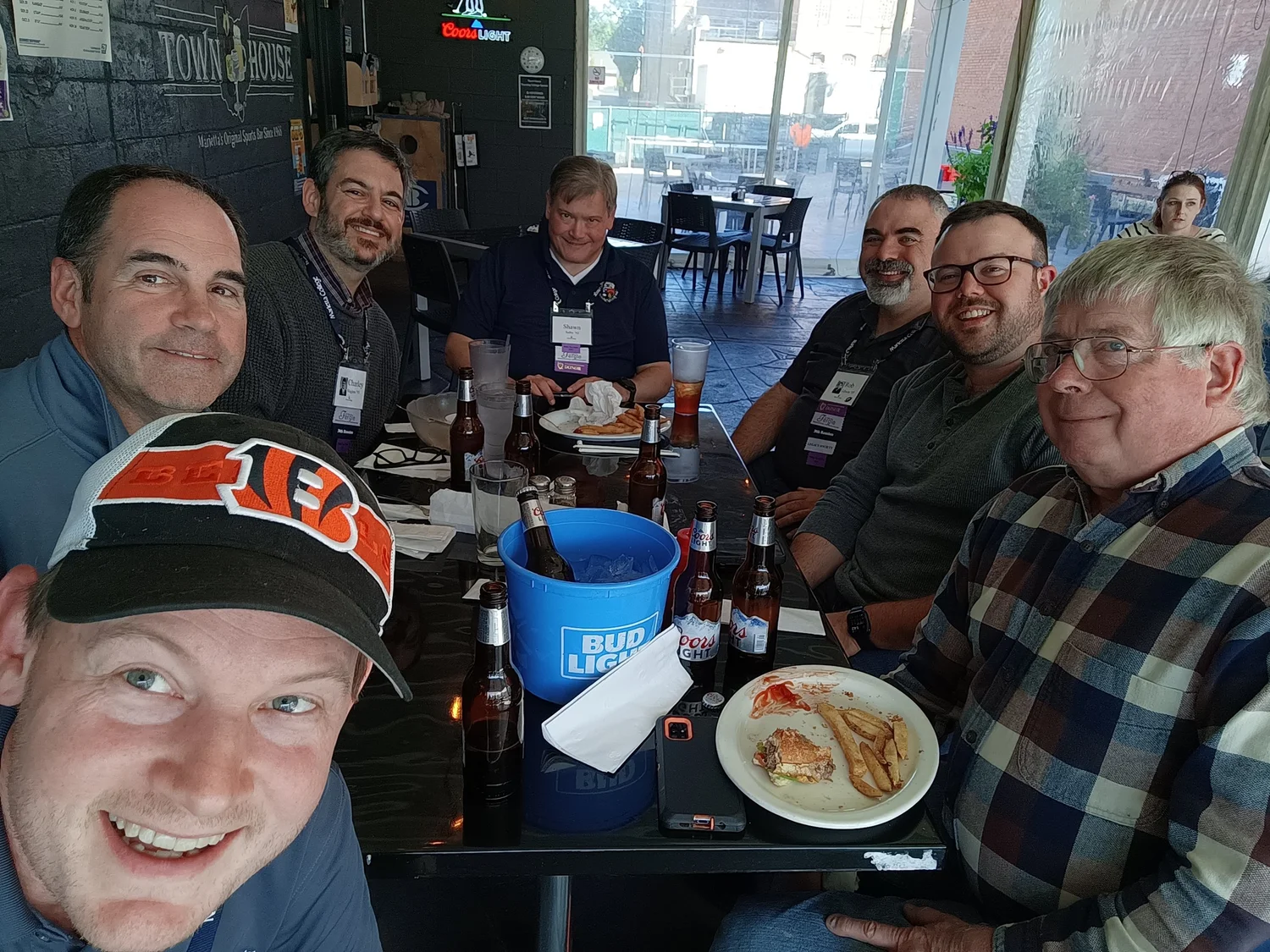 Delt Alumni enjoy lunch together at homecoming 2025.