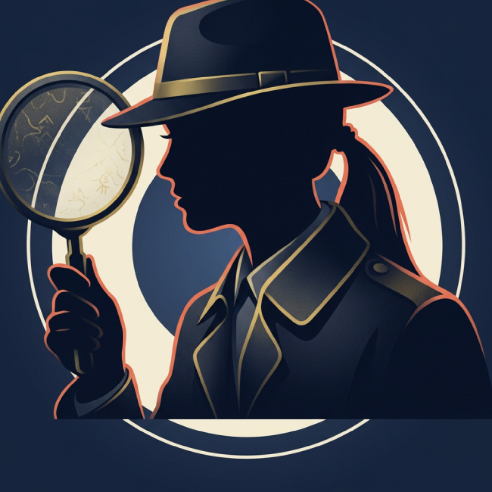 graphic of detective with magnifying glass