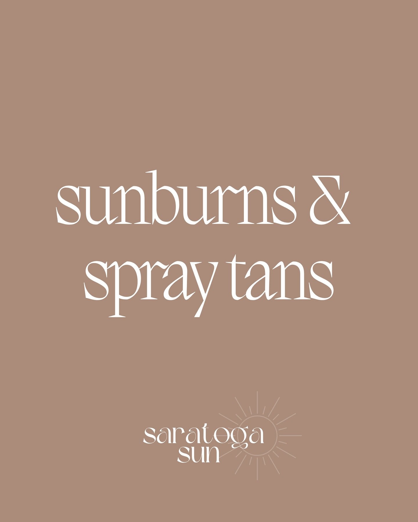 The sun is finally out ☀️ so here&rsquo;s what you need to know about sunburns and spray tans 

If you have a sunburn, do not opt for a spray tan ❌🚫 Even if you don&rsquo;t typically peel when you burn, your skin still naturally sheds when it is hea