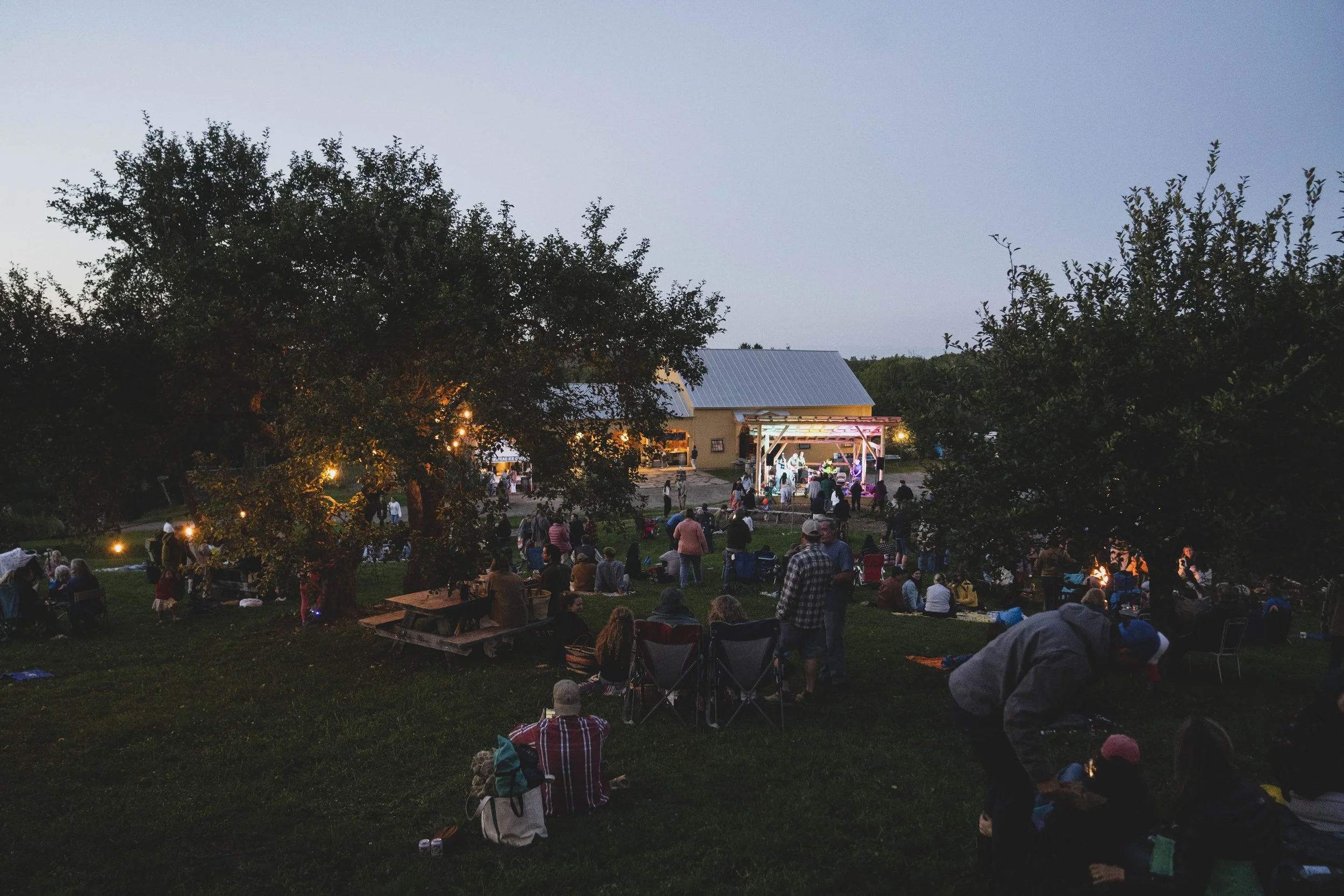 sunset time at feast and field