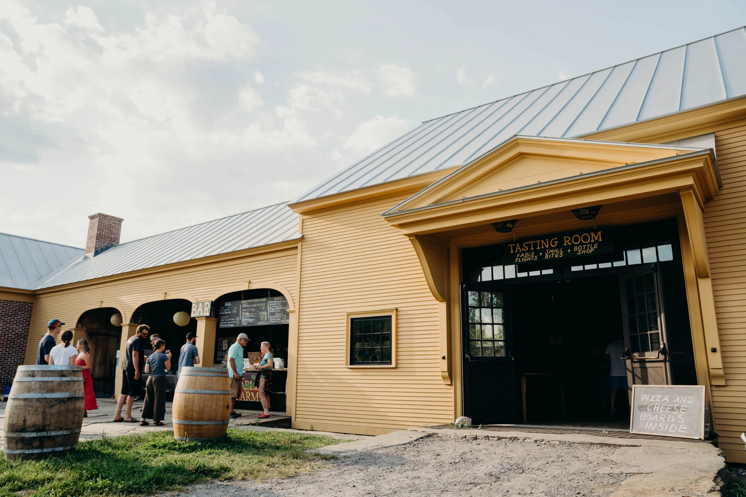 the front of rumney barn during feast and field