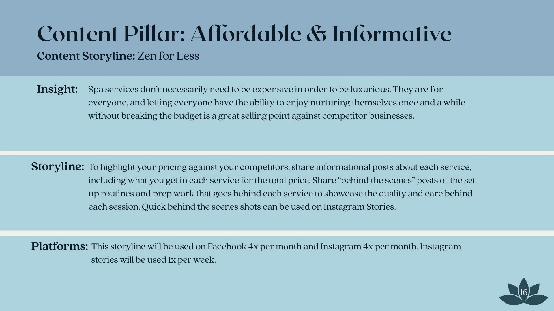 Nova Skin & Body's Afforable and informative content pillar, showcasing the zen for less storyline