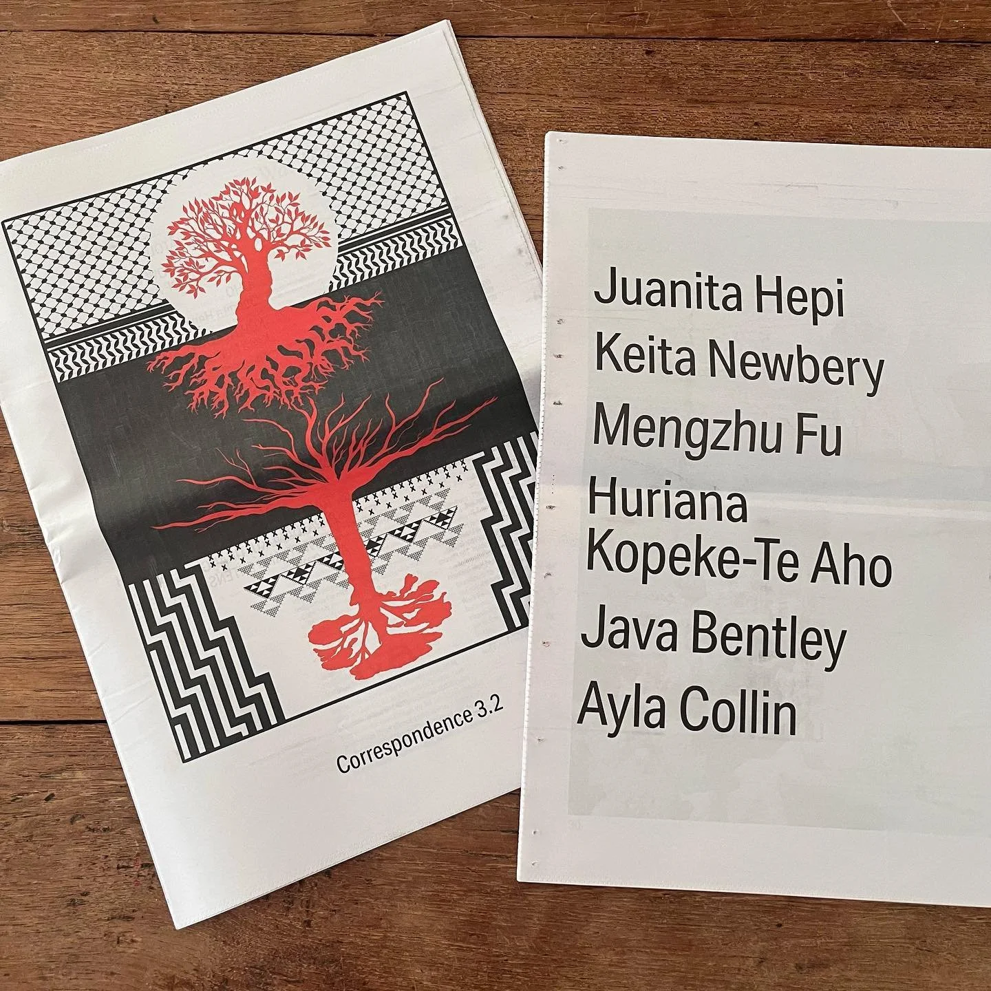 A couple of weeks ago we had the editor of this @physicsroom free publication CORRESPONDENCE 3.2 Orissa Keane stay with us, as they celebrated the publication launch here in Tāmaki at @samoahouselibrary 

We were sent a few copies and of course they&