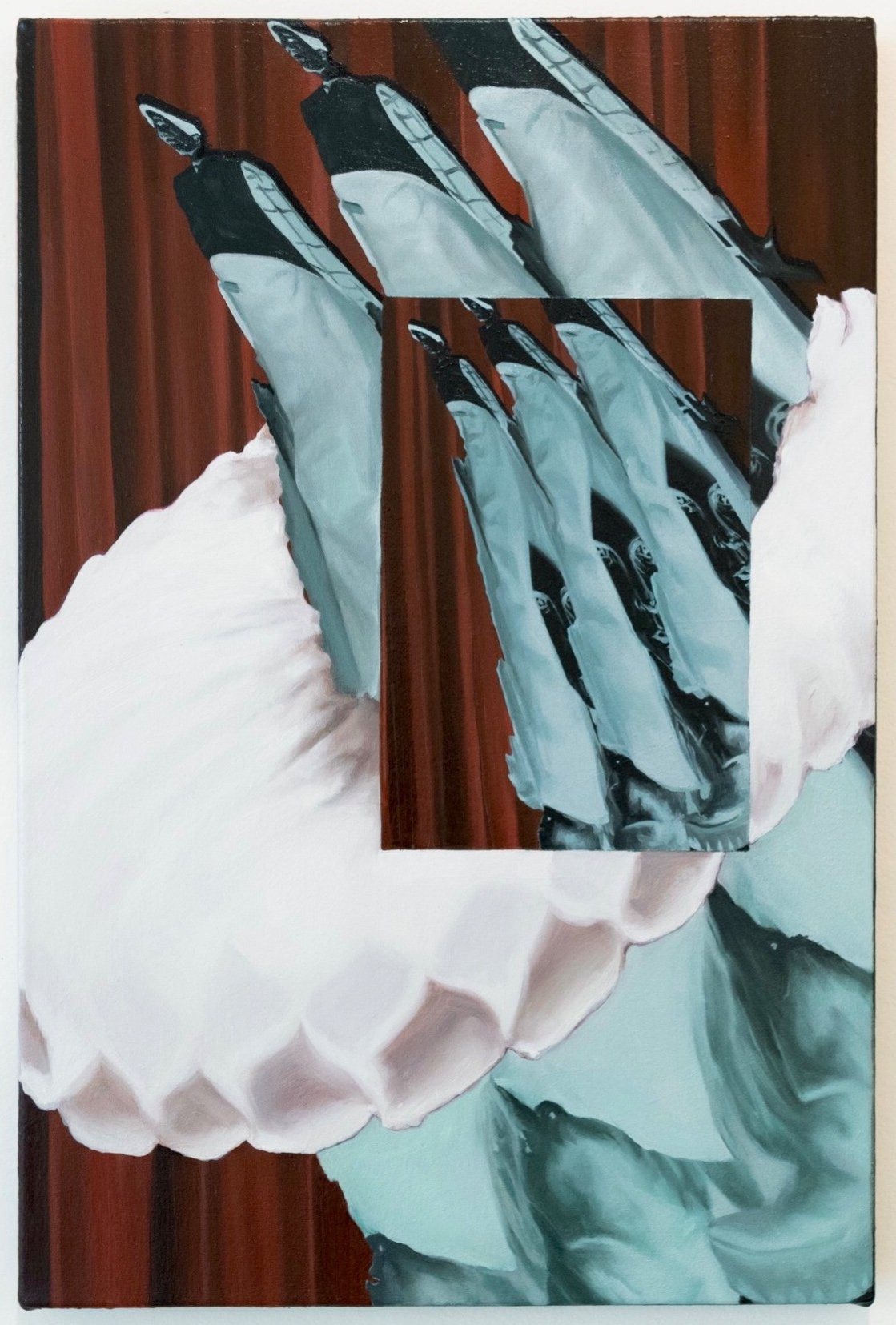 ‘I skip faster than I run’, oil on canvas, 61 x 40.5 cm, $900.