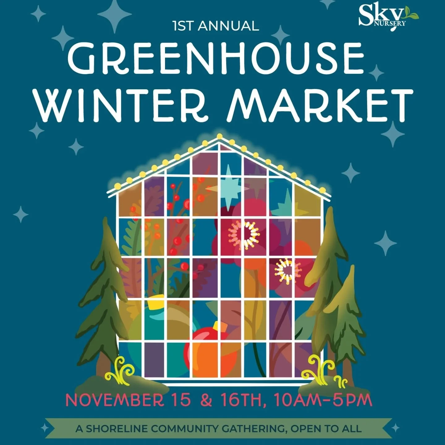 See you all this weekend for the 1st annual Greenhouse Winter Market at Sky Nursery! 

Swipe to see a few of the things we're bringing to this cozy, creative extravaganza. 

November 15th &amp; 16th, 10 AM - 5 PM

At Sky Nursery  in Shoreline

#shops