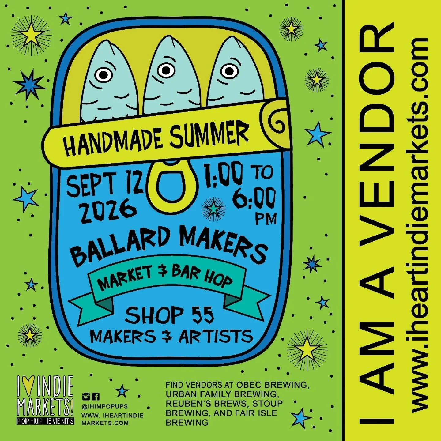 Find us at Reuben's Brews in September! 

Ballard Maker's Market &amp; Bar Hop
Saturday, Sept 12
1 - 6pm

Follow @ihimpopups for info and updates! 

#seattlemakers #shopsmall #shoplocal #makersmarket #ballard